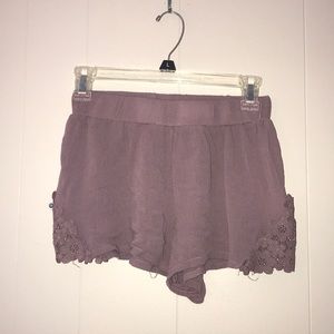 Lavender Floral Shorts (Worn Once)